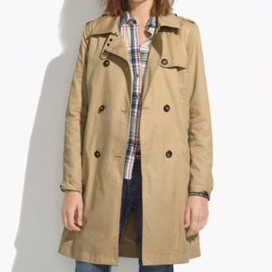 NWT Madewell Khaki Belted Trench Coat
